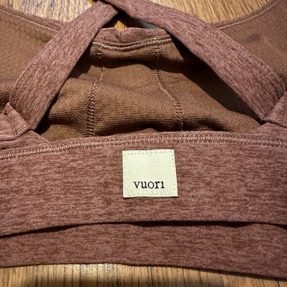 Vuori red pink Crossback unpadded sports bra activewear running yoga size small - Picture 3 of 5